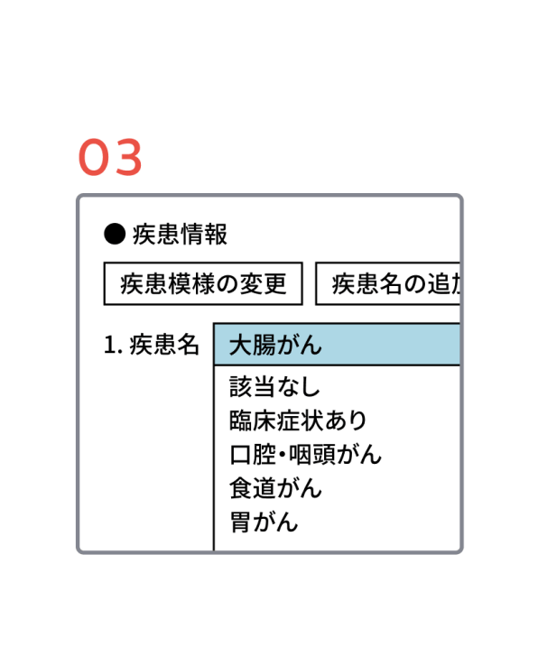 疾患情報を追加